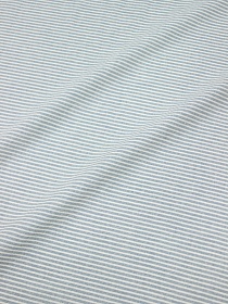 Вареный (стираный) хлопок "Узкая белая полоска на лазурно-сером меланже", ш.2.5м, хл-100%
