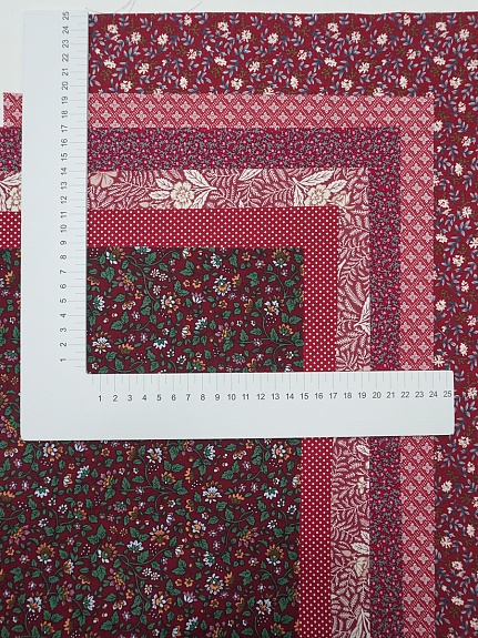 Набор тканей для рукоделия "Импортный хлопок: Мелания", 45см*30см, 6шт