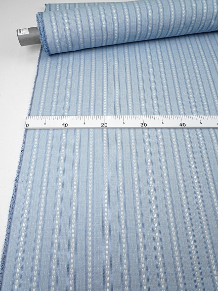 Фактурный хлопок "Колосок" цв.небесно-голубая дымка, ш.1.45м, хл-100%, 100гр/м.кв