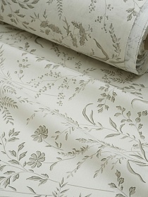 Перкаль "Луговые стебельки" цв.молочно-бежевый, ш.2.2м, хлопок-100%, 105гр/м.кв