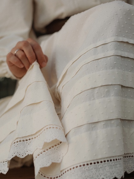 Нежное платье из Фактурного хлопка "Шарики"