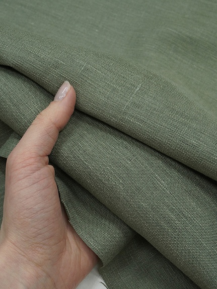 Лен костюмный цв.Винтажно-эвкалиптовый, ш.1.5м, лен-100%, 180гр/м.кв