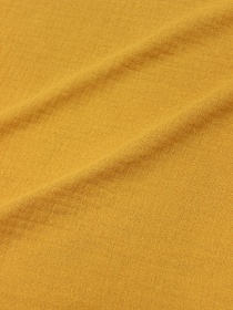 Муслин двухслойный с эффектом жатости цв.Шафран-терракот, ш.1.4м, хл-100%, 110гр/м.кв