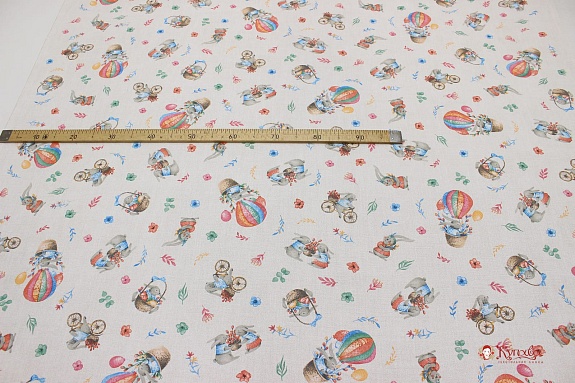 Рогожка "Пасхальный кролик", ш.1.5м, хлопок-100%, 165гр/м.кв