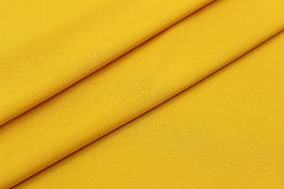 Штапель цв.Желто-горчичный СОРТ2, ш.1.45м, вискоза-100%, 110гр/м.кв 