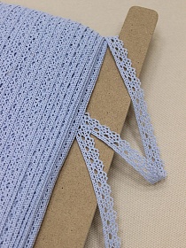 Кружево цв.небесно-голубая дымка, ш.12мм, хлопок-90%, п/э-10%#015247