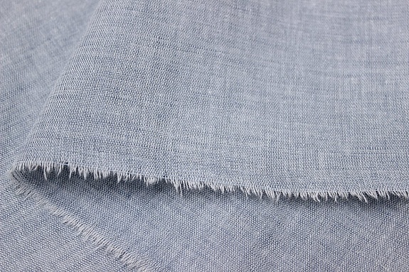 Полулен цв.Серо-голубой/белый меланж, ш.1.5м, лен-55%, хлопок-45%, 146гр/м.кв