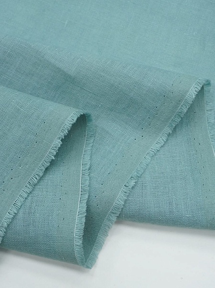 Лен постельный с эффектом мятости цв.Светло-голубой мох, ш.2.5м, лен-100%, 165гр/м.кв