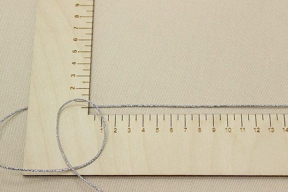 Шнур металлизированный, цв.серебро, 1.9мм
