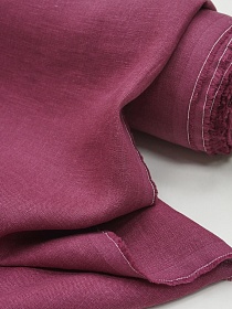 Лен костюмный с эффектом мятости цв.Винтажный бордово-свекольный, ш.1.45м, лен-100%, 190гр/м.кв