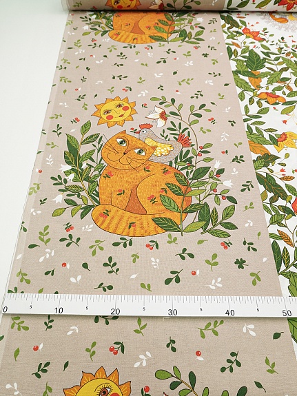 Рогожка "Мурмурвиль", ш.1.5м, хлопок-100%, 165гр/м.кв, раппорт 63см