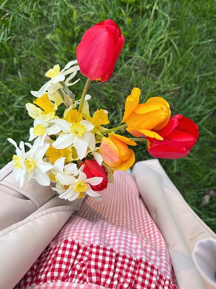 Весеннее платье из вареного хлопка в клеточку