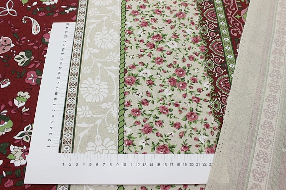 Полулен "Шанита", цв.бордовый, СОРТ2, ш.1.5м, лен-30%, хлопок-70%, 145гр/м.кв