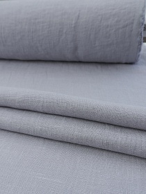 Лен костюмный с эффектом мятости цв.Серо-голубая дымка, ш.1.45м, лен-100%, 190гр/м.кв