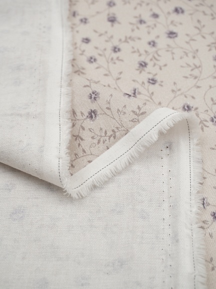 Хлопок Персик "Цветущий секрет" цв.серо-бежевый, ш.2.5м, хлопок-100%, 130гр/м.кв