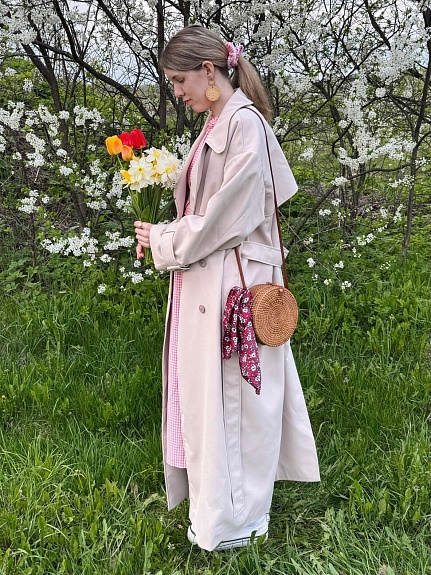 Весеннее платье из вареного хлопка в клеточку