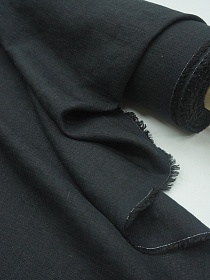 Лен костюмный с эффектом мятости цв.Сигнальный черный, ш.1.45м, лен-100%, 190гр/м.кв