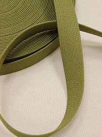 Лента ременная цв.зеленый хаки, ш.30мм, хлопок-100%