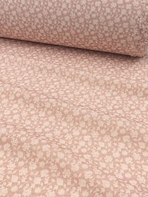 Хлопколен Цифр.печать "Мираж флоры" цв.бежево-розовый, СОРТ2, ш.1.4м, лен-10%, хл-85%, п/э-5%, 130гр/м.кв