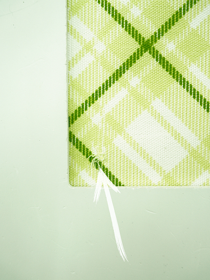 Рогожка Премиум "Клетка-диагональ", цв.салатовый, ш.1.5м, хлопок-100%, 200гр/м.кв