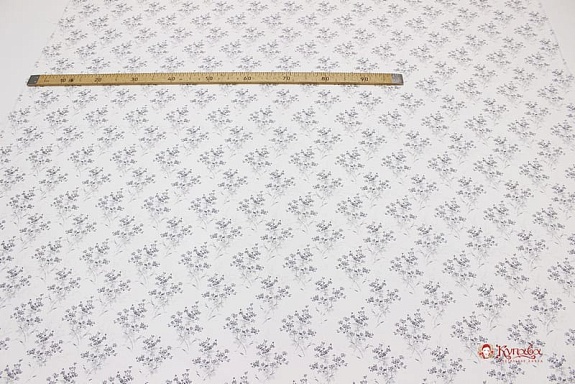 Плательный хлопок "Рута душистая" цв.серый, ш.1.5м, хлопок-100%, 115гр/м.кв