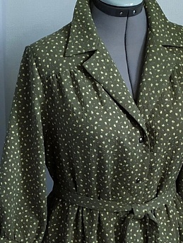 Женственное платье из муслина двухслойного с эф.фактурной стежки "Микро цветочки"