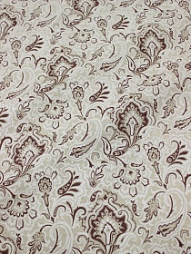 Полулен "Бухара" цв.коричневый (на суровом), ш.1.5м, лен-30%, хлопок-70%, 140гр/м.кв