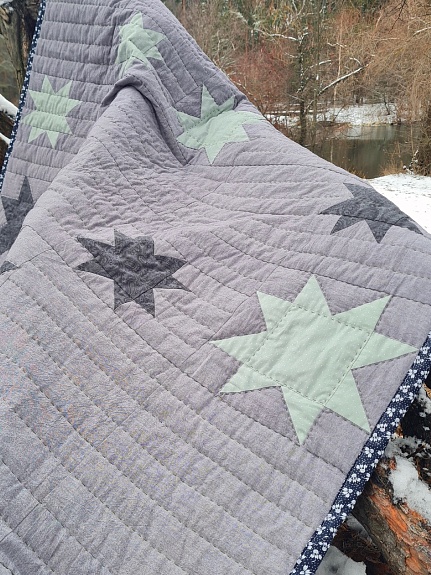 Лоскутное одеяло из вареного хлопка и сатина