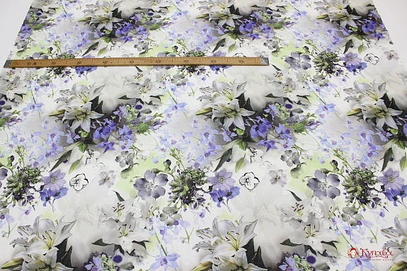 Лен костюмный "Царственная лилия", ш.1.5м, лен-100%, 190гр/м.кв
