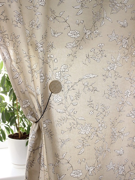 Полулен поэма "Парадиз" цв.белый, СОРТ2, ш.1.5м, лен-30%, хлопок -70%, 140гр/м.кв