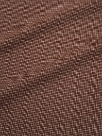 Пестрядь "Мелкая клетка" цв.нуга/коричнево-каштановый, ш.1.45м, хлопок-100%, 115гр/м.кв