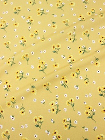 Штапель "Алетта" цв.песочно-желтый, ш.1.45м, вискоза-100%, 100гр/м.кв