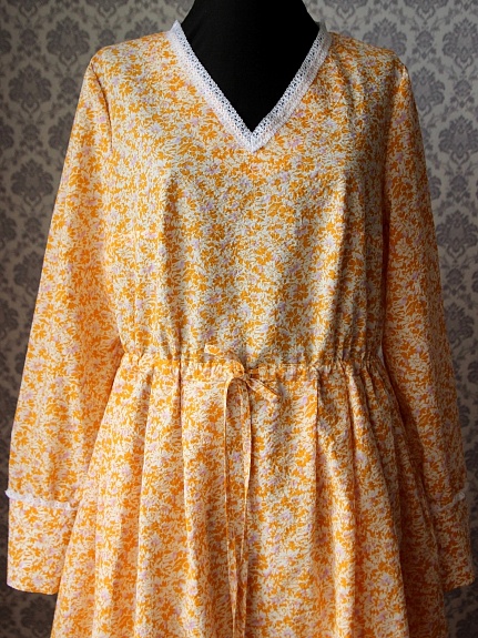 Платье из импортного хлопка "Весенний цвет" 