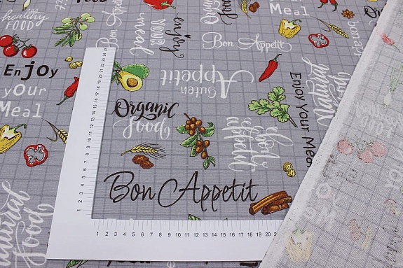 Рогожка "Эко-смак" цв.серый с синим оттенком, ш.1.5м, хлопок-100%, 160гр/м.кв