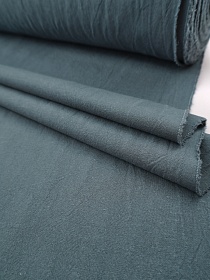 Крапива Рами (Ramie) с хлопком цв.Винтажный сине-зеленый, СОРТ2, ш.1.4м, крапива-50%, хл-50%