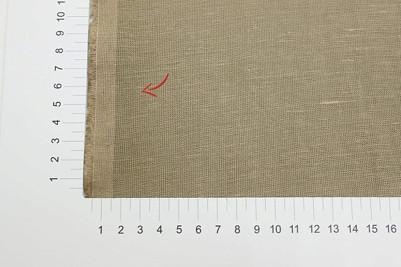 Лен с вискозой с эффектом мятости цв.Светло-кофейный с оливковым оттенком,  ш.1.45м