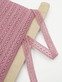 Кружево цв.дымчатая роза, ш.15мм, хлопок-90%, п/э-10%, рис.099/12