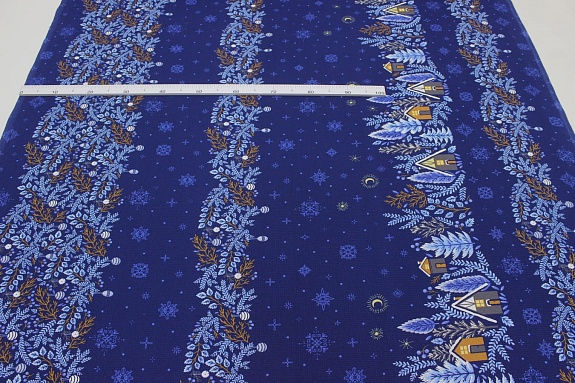 Вафельное полотно "Деревушка на опушке", ш.1.50м, хлопок-100%, 171гр/м.кв