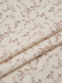 Микровельвет (Digital) "Тихое цветение" цв.кремовый, ш.1.5м, хлопок-100%, 135гр/м.кв
