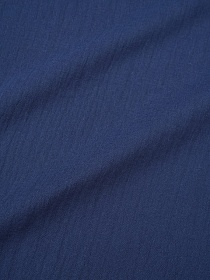 Муслин двухслойный с эффектом жатости цв.Джинсово-синий, ш.1.4м, хлопок-100%, 110гр/м.кв