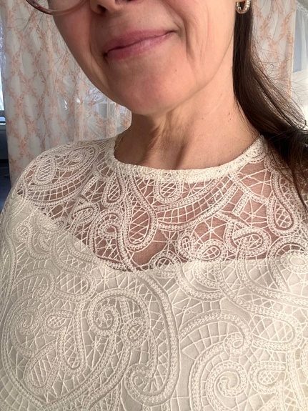 Платье из кружевного полотна "Милада" в кремовом цвете