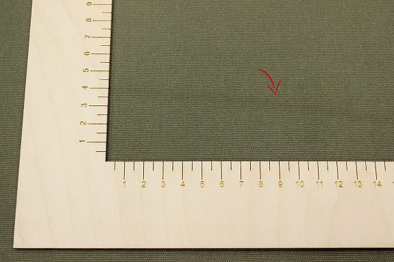 Плотный хлопок цв.Винтажный зеленый хаки, СОРТ2, ш.1.55м, хлопок-100%, 235гр.м/кв