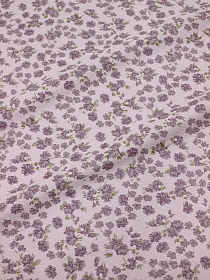 Мерный лоскут (ткань в отрезах) Теплый хлопок "Элиса" цв.бл.розово-сиреневый/сиреневый, ш.1.5м, хлопок-100%, 160гр/м.кв
