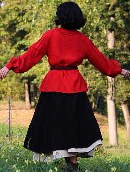 Шикарная рубашка из гладкокрашенного льна