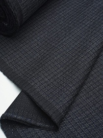 Шерсть костюмная "Тройная клетка" цв.серый/т.чернильно-синий, ш.1.55м, шерсть-100%, 190гр/м.кв