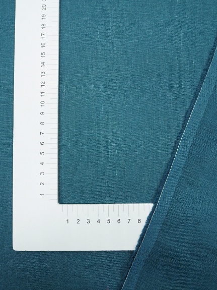 Лен костюмный с эффектом мятости цв.Морская волна, ш.1.5м, лен-100%, 190гр/м.кв