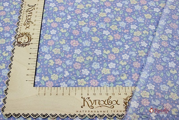 Импорт.хлопок Жатка "Полина" цв.голубой, ш.1.36м, хлопок-100%, 90гр/м.кв