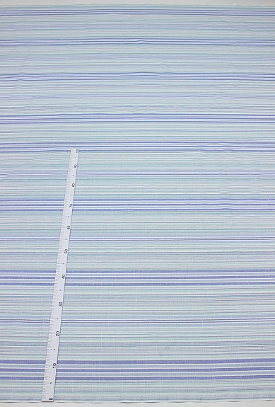 Полулен пестротканый "Полоски" цв.синий/мята, ш.2.2м, лен-30%, хлопок-70%, 125гр/м.кв