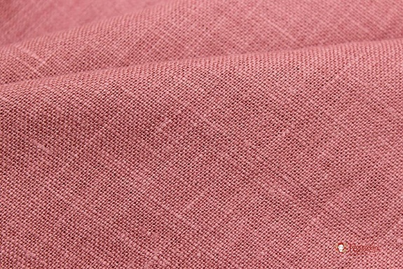 Лен костюмный с эффектом мятости цв.Брусника, ш.1.45м, лен-100%, 190гр/м.кв