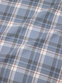 Фуле "Клетка" цв.св.серо-синяя дымка, ш.1.45м, хлопок-100%, 170гр/м.кв